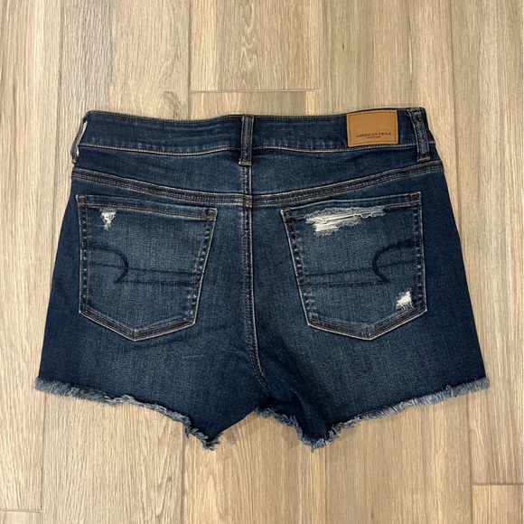 Dark denim mini shorts - Picture 3 of 7